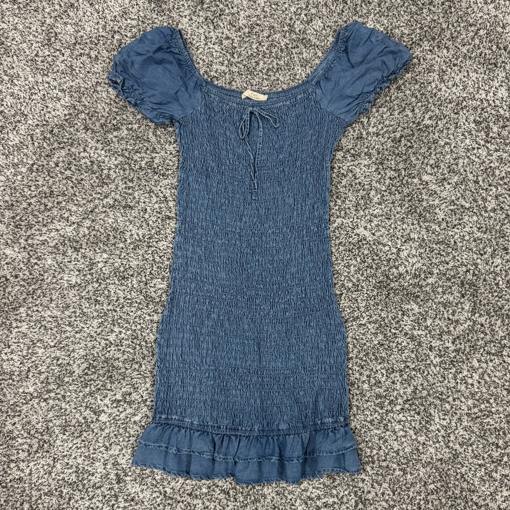 Chelsea & Violet Blue Ruffled Bodycon Dress